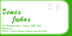 denes juhos business card